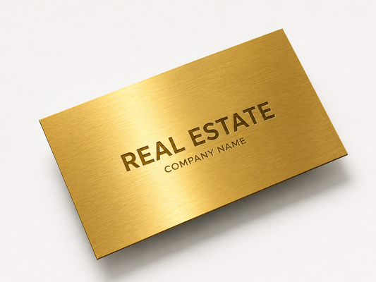 TapKar Bro Real Estate NFC Business Card – Gold Brushed with Custom Laser Engraving
