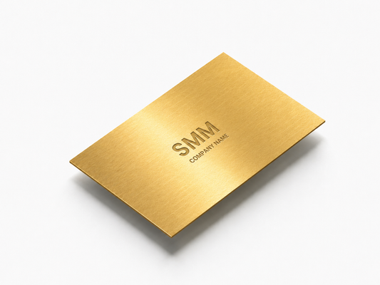 TapKar Bro Social Media NFC Business Card – Gold Brushed with Custom Laser Engraving