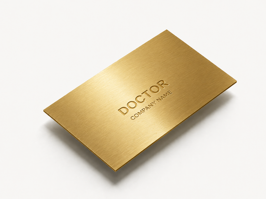 Tapkar Bro Doctor NFC Business Card – Gold Brushed with Custom Laser Engraving