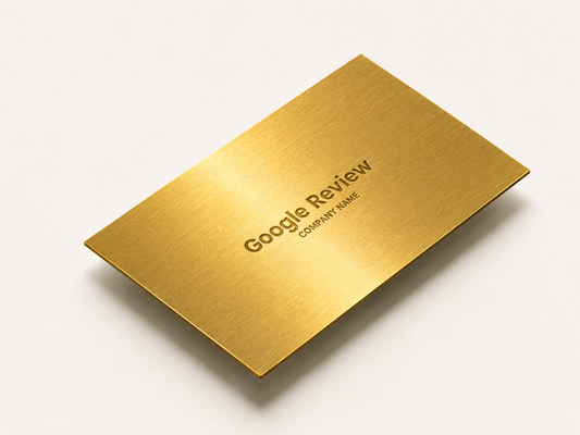 TapKar Bro Google Review NFC Card – Gold Brushed with Custom Laser Engraving