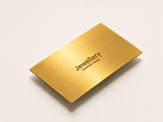 TapKar Bro Premium Metal NFC Business Card – Gold Brushed Finish with Custom Laser Engraving